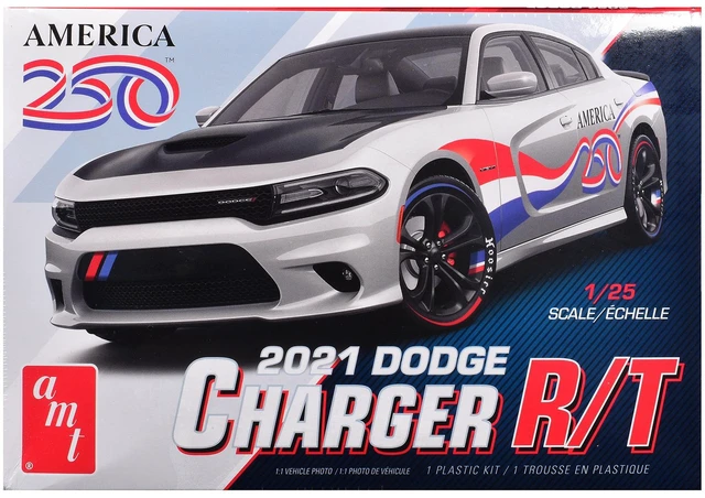 Main image of AMT Skill 2 Model Kit 2021 Dodge Charger RT America 250 125 Scale Model by AMT