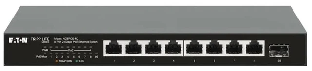 Alt view image 9 of 9 - Eaton Tripp Lite Series 8-Port 2.5 Gbps Desktop Gigabit Ethernet Unmanaged Switch with PoE+ Pass-Through, 100W, Metal Enclosure, TAA - 6 Ports - 2.5 Gigabit Ethernet, 10 Gigabit Ethernet - 2.5GBase-T,