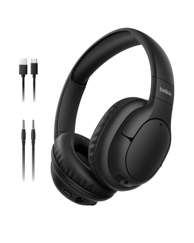 Alt view image 6 of 6 - Belkin SoundForm Play ANC Youth Active Noise Cancelling Headphones Black AUD013FQBK