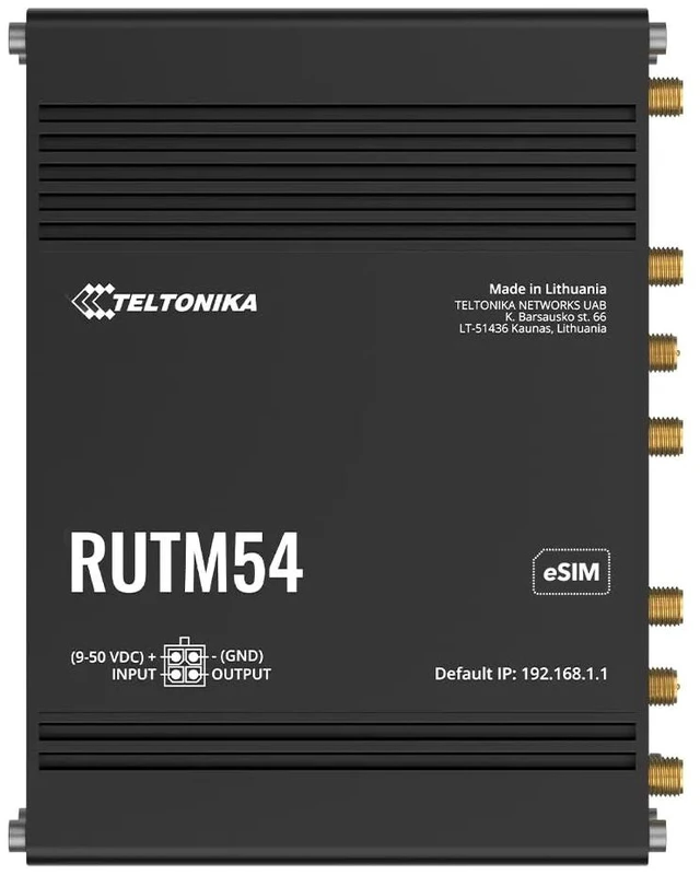 Main image of Teltonika Networks RUTM54 NORTH AMERICA STANDARD PACKAGE WITH UNIVERSAL PSU 5G BACKWARD COMPATIB