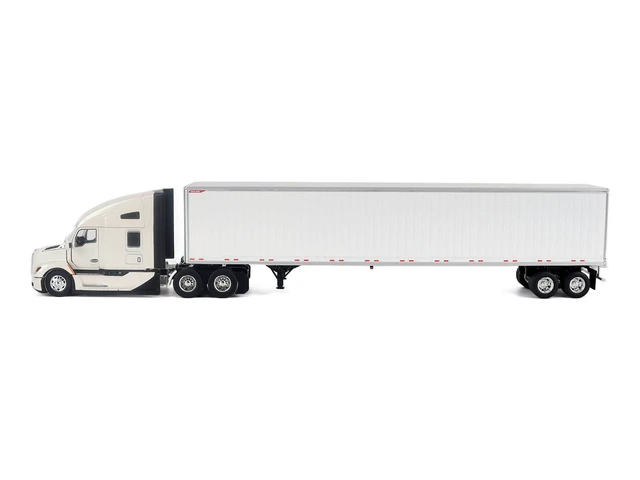 Alt view image 2 of 5 - DieCast Masters Kenworth T680 NextGen 76 HighRoof Sleeper Tandem Tractor White with Great Dane Champion 53ft Dry Cargo Trailer Transport Series 150 Diecast Model by Diecast Masters