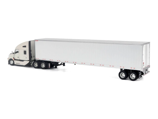 Alt view image 3 of 5 - DieCast Masters Kenworth T680 NextGen 76 HighRoof Sleeper Tandem Tractor White with Great Dane Champion 53ft Dry Cargo Trailer Transport Series 150 Diecast Model by Diecast Masters