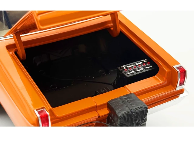 Alt view image 5 of 5 - ACME 1965 Dodge Coronet AWB Go Man Go Go Mango Orange with Black Hood Limited Edition to 300 pieces Worldwide 118 Diecast Model Car by ACME