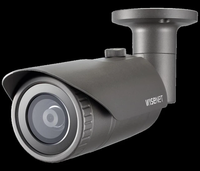Alt view image 5 of 5 - Wisenet QNO-7012R 4 Megapixel Outdoor Network Camera - Color - Bullet - Dark Gray - 65.62 ft Infrared Night Vision - H.265, H.264, H.265M, H.264M, H.265H, H.264H, MJPEG - 2560 x 1440 - 2.80 mm Fixed L