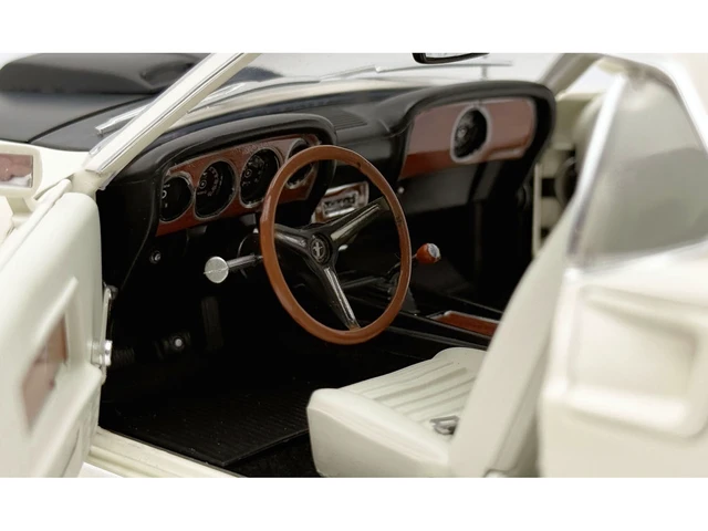 Alt view image 10 of 11 - 1969 Ford Mustang BOSS 429 "KK1201 Prototype - Unrestored Barn Find" White with Black Hood 1/18 Diecast Model Car by ACME