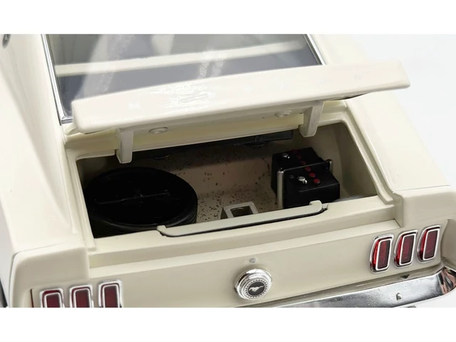 Alt view image 11 of 11 - 1969 Ford Mustang BOSS 429 "KK1201 Prototype - Unrestored Barn Find" White with Black Hood 1/18 Diecast Model Car by ACME