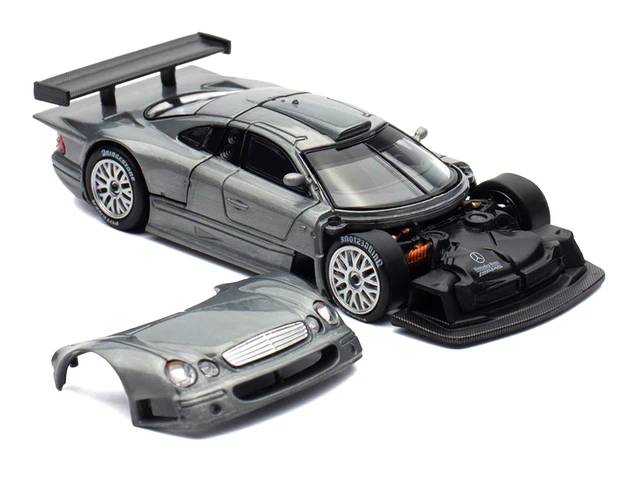 Alt view image 2 of 5 - Pop Race MercedesBenz CLK GTR Raw Metal 164 Diecast Model Car by Pop Race