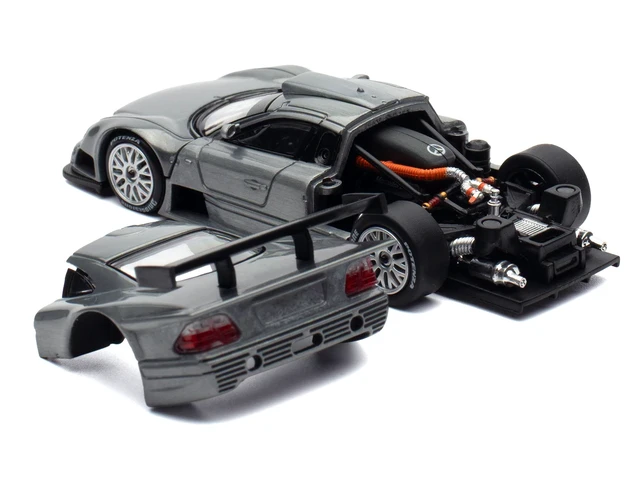 Alt view image 4 of 5 - Pop Race MercedesBenz CLK GTR Raw Metal 164 Diecast Model Car by Pop Race