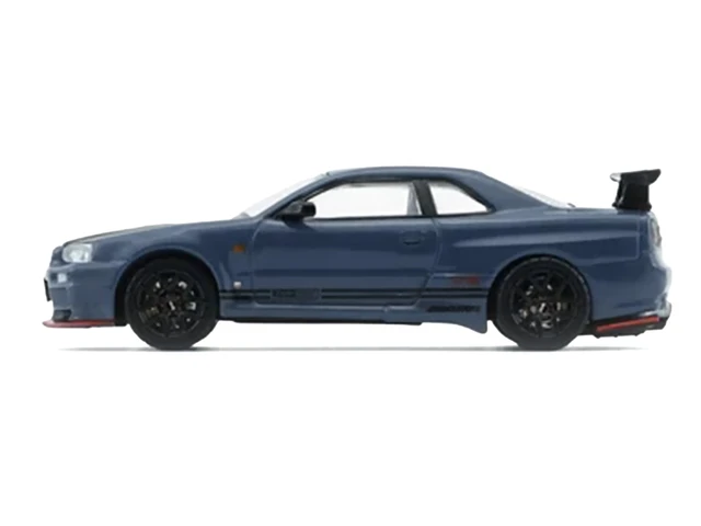 Alt view image 3 of 5 - BM Creations Nissan Top Secret Skyline GTR BNR34 RHD Right Hand Drive Stealth Gray with Carbon Hood Tokyo Auto Salon 2026 164 Diecast Model Car by BM Creations