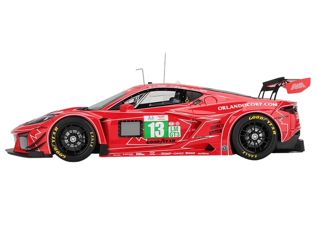 Alt view image 9 of 11 - Chevrolet Corvette Z06 GT3.R #13 "AWA Racing" "24 Hours of Le Mans" (2025) 1/18 Model Car by Top Speed