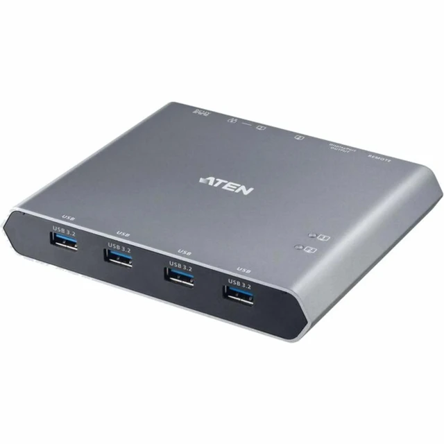 Alt view image 8 of 8 - ATEN 2-Port 4K DisplayPort USB-C KVM Dock Switch with Power Pass-through