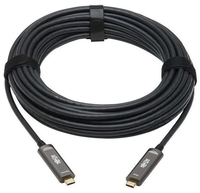 Alt view image 3 of 3 - Tripp Lite USB-C AOC Cable (M/M) USB 3.2 Gen 2 (10 Gbps) Plenum-Rated Fiber Active Optical Cable Data Only Backward Compatible Black 10 m (33 ft.) - 32.81 ft USB-C Data Transfer Cable for Hard Drive,