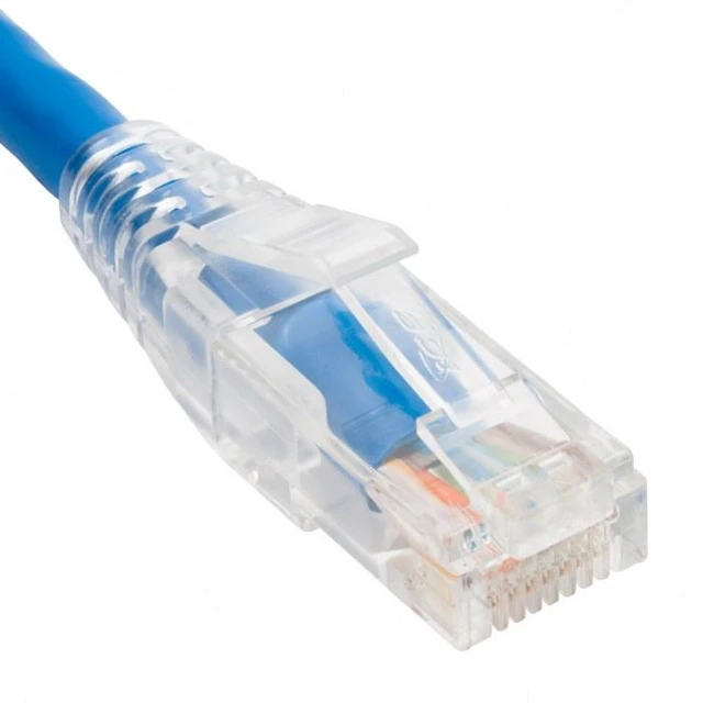 Main image of Cablesys 10 CAT5e Network Patch Cord with Clear Boot Blue