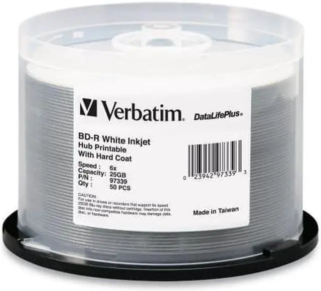 Alt view image 5 of 5 - BD-R 25GB 6x White Hub Inkjet