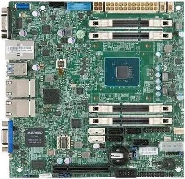Alt view image 2 of 8 - Supermicro A1SRi-2758F Desktop Motherboard - Intel Chipset - Socket BGA-1283 - 1 x Bulk Pack