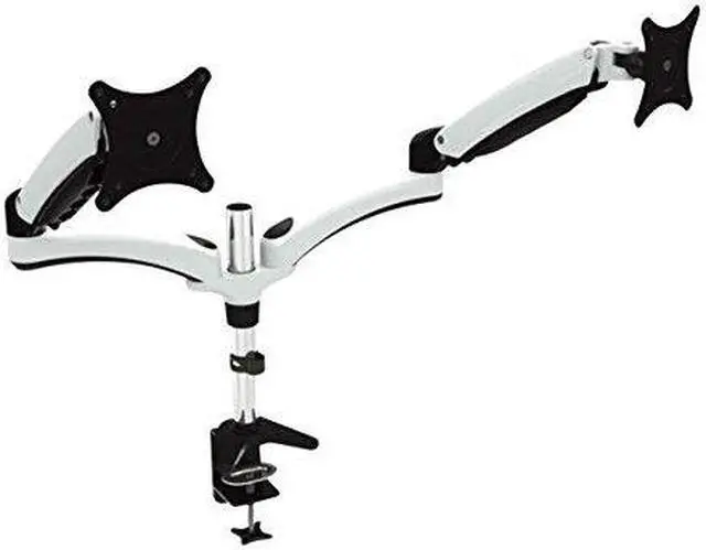 Alt view image 6 of 14 - Amer Mounts Dual Articulating Monitor Mount. Clamp Base. Supports 15 to 28" monitors.