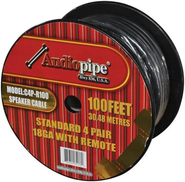 Alt view image 3 of 10 - Speed Cable Audiopipe 100' 9 Wire; 4Pr. Spkrs + Remote C4PR100