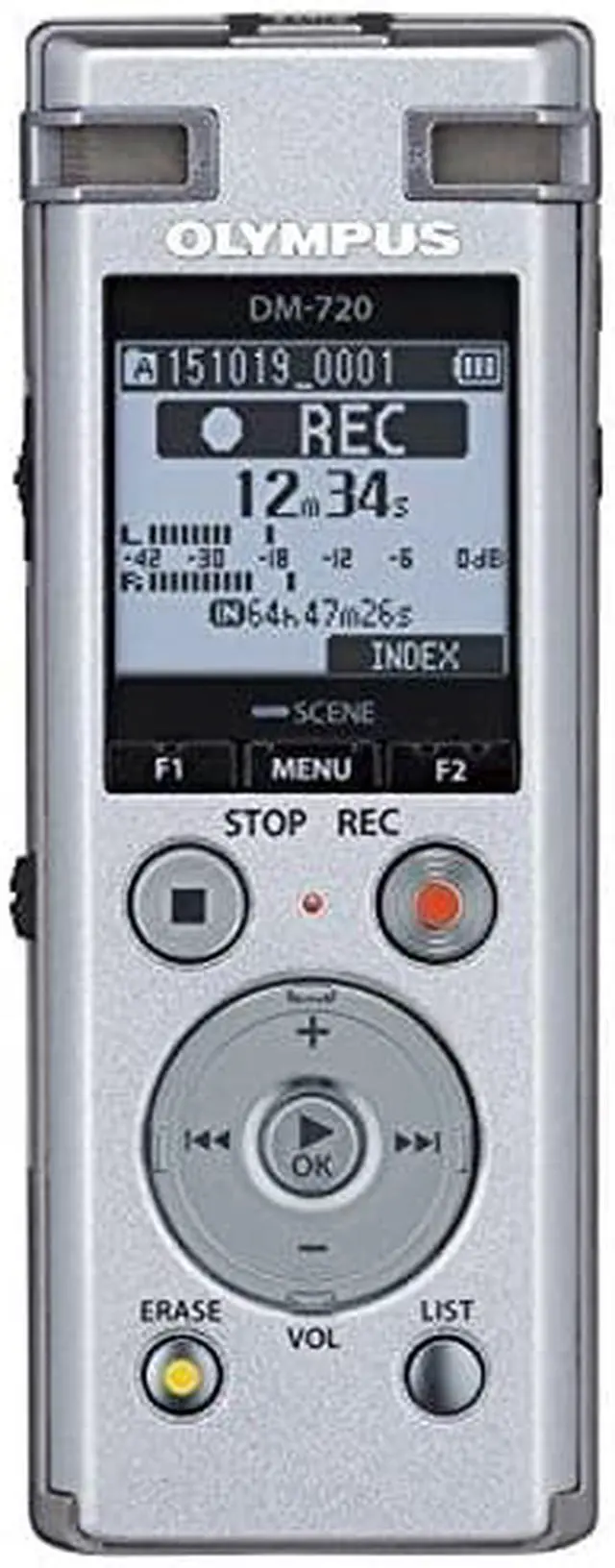 Alt view image 2 of 5 - Olympus DM-720 4GB Digital Voice Recorder