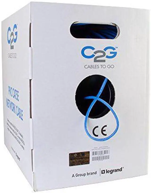 Alt view image 12 of 17 - C2G 43401 Cat5E Bulk Unshielded (Utp) Network Cable With Stranded Conductors - In-Wall Cm-Rated - Bulk Cable - 1000 Ft - Utp - Cat 5E - Stranded - Blue
