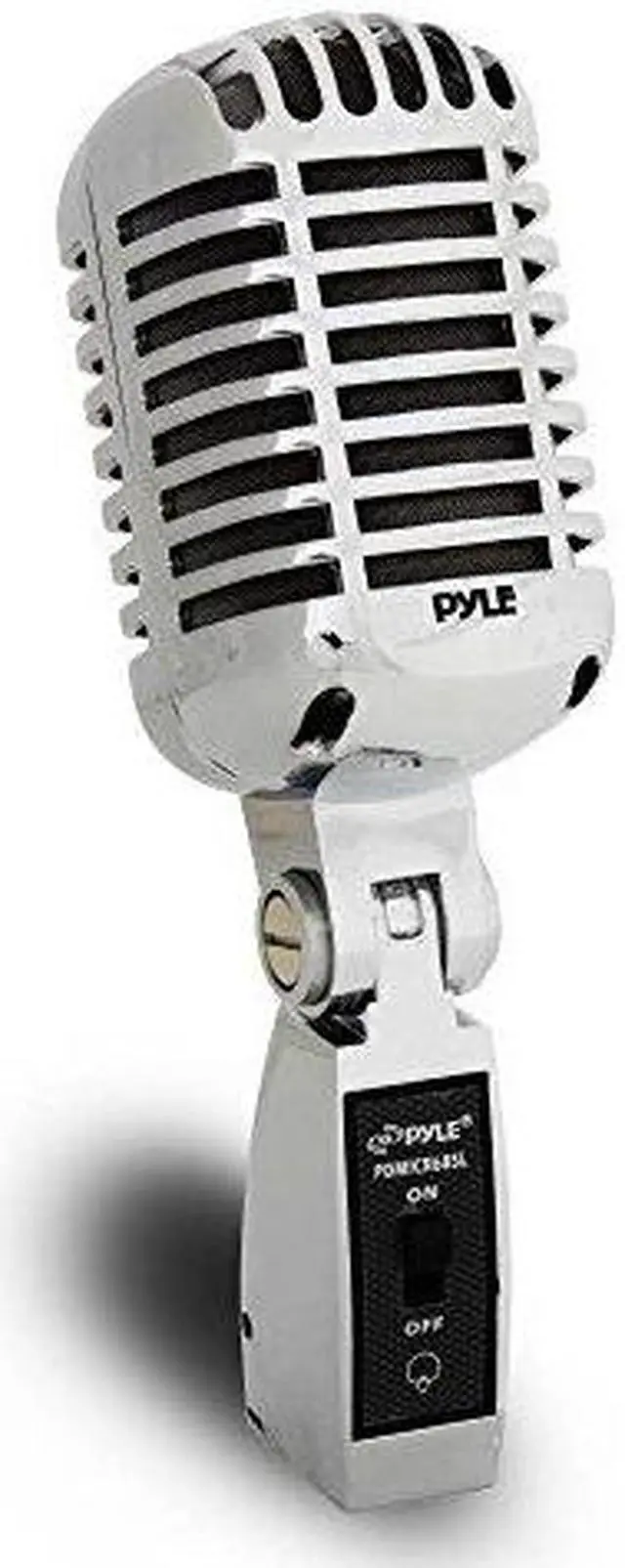 Alt view image 5 of 10 - Pyle - Classic Retro Die Cast Metal Vintage Style Dynamic Vocal Microphone with 16ft XLR Cable (Silver)