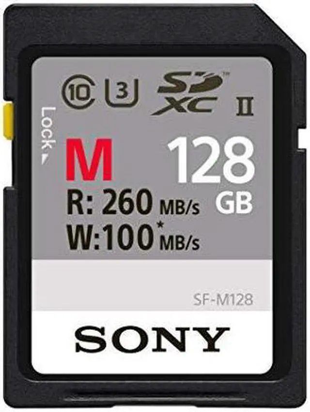 Alt view image 8 of 16 - Sony M Series SDXC UHS-II Card 128GB, V60, CL10, U3, Max R277MB/S, W150MB/S (SF-M128/T2)