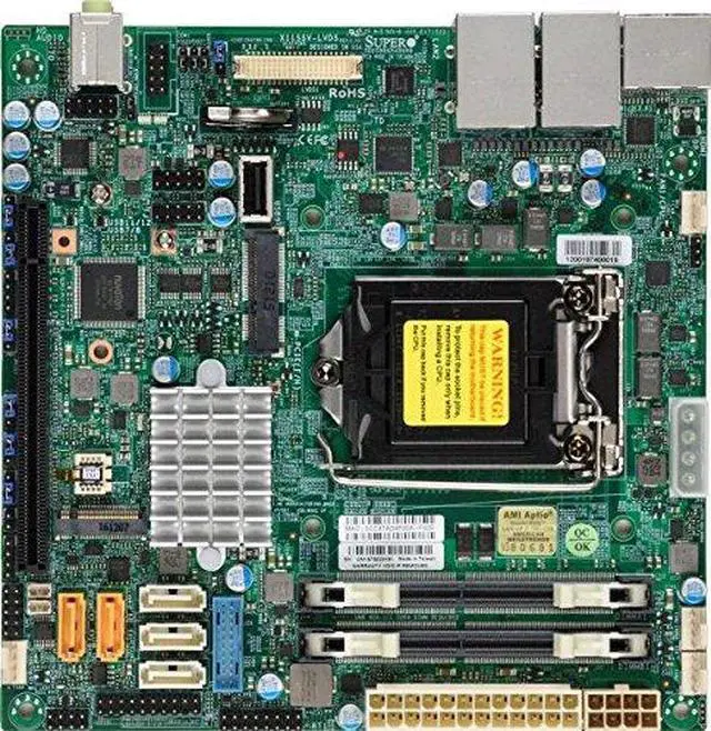 Alt view image 3 of 3 - Supermicro MB MBD-X11SSV-LVDS-O S1151 Q170 mATX DDR4 PCIE SATA