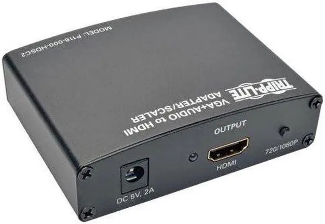 Alt view image 4 of 10 - Tripp Lite P116-000-HDSC2 VGA with RCA Stereo Audio to HDMI Converter/Scaler