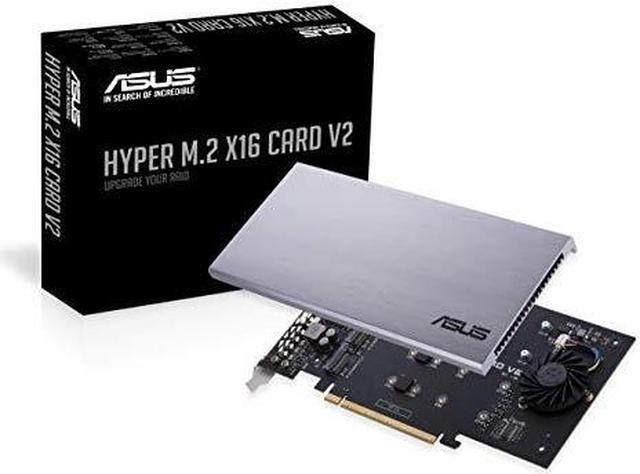 Alt view image 4 of 20 - ASUS Hyper M.2 x16 PCIe 3.0 x4 Expansion Card V2 supports 4 NVMe M.2 (2242/2260/2280/22110) up to 128 Gbps for Intel VROC and AMD Ryzen Threadripper NVMe RAID