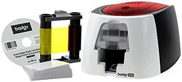 Alt view image 5 of 5 - Badgy Single Sided Dye Sublimation/thermal Transfer Printer - Color - Card Print - 100 Card Feeder,