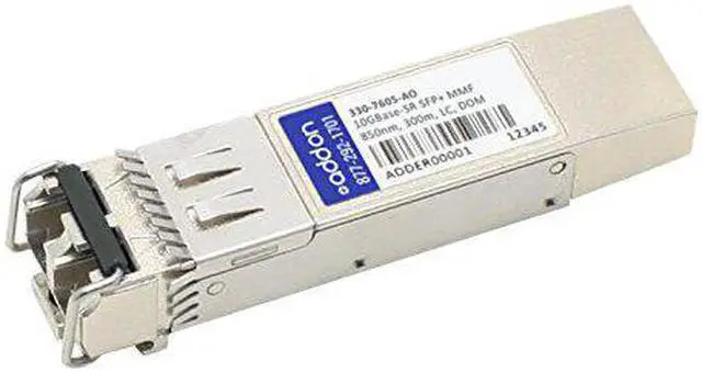 Alt view image 7 of 16 - AddOn Dell 330-7605 Compatible TAA Compliant 10GBase-SR SFP+ Transceiver (MMF, 850nm, 300m, LC, -