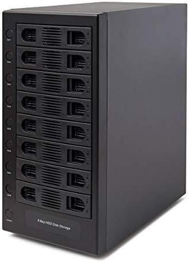 Alt view image 9 of 11 - Syba SY-ENC50119 8 Bay 2.5" and 3.5" SATA Hard Drive External USB 3.0 Hard Drive Enclosure