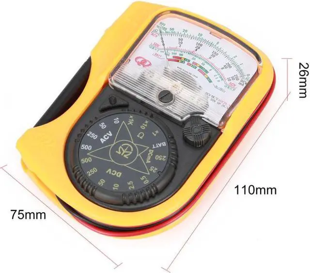 Alt view image 5 of 7 - QQ2.0 Hand-hold Pocket Pointer Analog Multimeter AC/DC Voltmeter Mechanical Ammeter Current Voltage Resistence Tester Meter