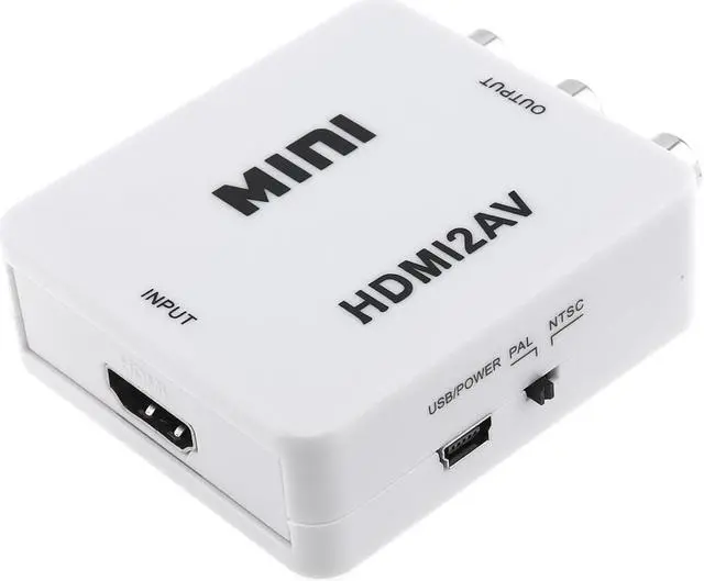 Alt view image 5 of 6 - Portable HDMI to AV Video Converter with 1080P Conversion Head Support Computer Connected TV Projector with Audio