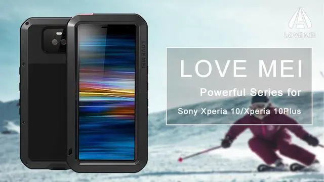 Alt view image 2 of 7 - Love Mei Aluminum Metal Armor For Sony Xperia 10 Plus Shockproof Dirtproof Full Body Heavy Duty Case For Sony Xperia 10 Plus Cover (White)