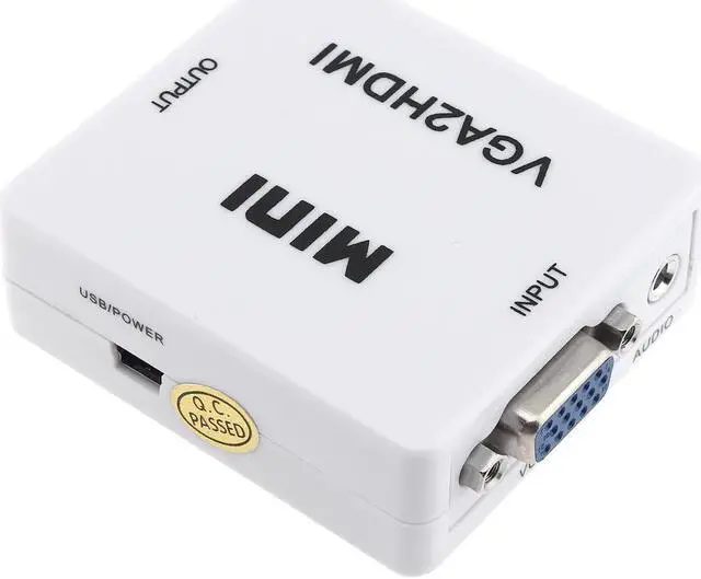 Alt view image 6 of 6 - HD VGA to HDMI Converter with 1080P Conversion Head Support Computer Connected TV Projector with Audio