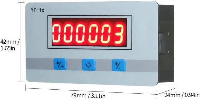Alt view image 7 of 7 - Mini LCD Digital Counter Module DC/AC5V~24V Electronic Totalizer with NPN and PNP Signal Interface 1~999999 Times Counting Range