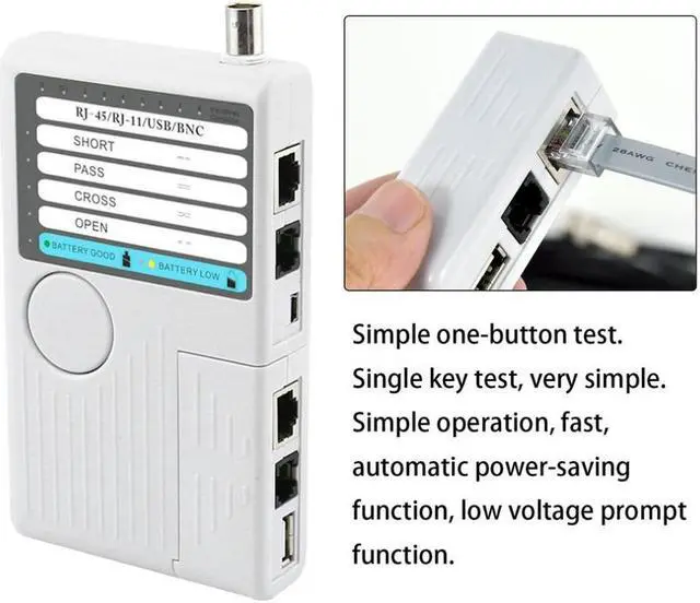 Alt view image 2 of 7 - NF-3368 4 In 1 Multifnctional Network Cable Tester LAN Network Cable Tester RJ11 Wire Tracker Diagnose Tone Tracer