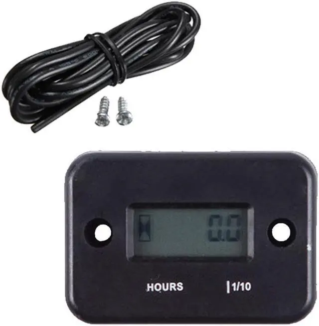 Main image of 1pcs New Inductive Digital Hour Meter Waterproof LCD Display for Bike Motorcycle ATV Snowmobile Marine Boat Ski Dirt Gas Engine - Black
