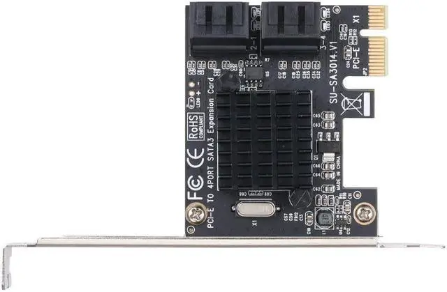 Alt view image 7 of 7 - PCIE to SATA Card PCI-E Adapter PCI Express to SATA3.0 Expansion Card 4Port SATA III 6G for SSD HDD