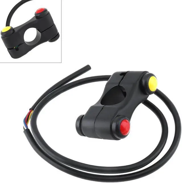 Alt view image 5 of 5 - 7/8'' 22MM Motorcycle Handlebar Control Switch 3 Button 7 Wires Alloy Handlebar Switches for ATV / Harley / Suzuki / Yamaha