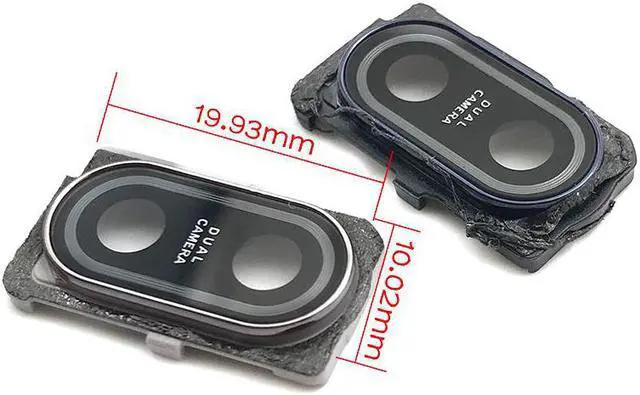 Main image of Back Rear Camera Glass Lens Circle Cover With Adhensive For Asus Zenfone MAX & PRo (M1)ZB555KL 5.5" ZB601KL 5.99" inch (Black)