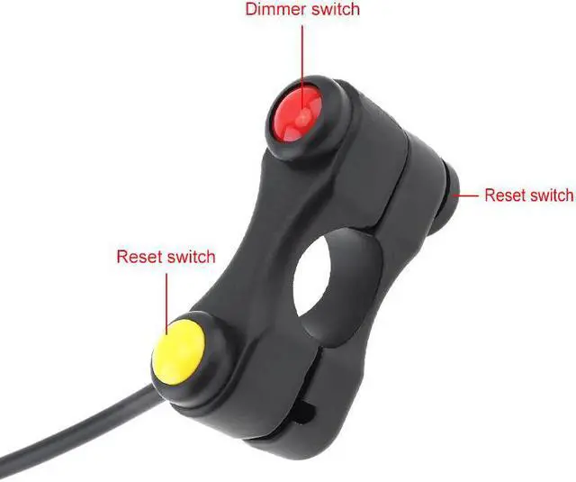 Main image of 7/8'' 22MM Motorcycle Handlebar Control Switch 3 Button 7 Wires Alloy Handlebar Switches for ATV / Harley / Suzuki / Yamaha