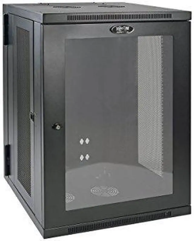 Alt view image 5 of 10 - Tripp Lite SRW18USG SmartRack 18U Low-Profile Switch-Depth WallMount Rack Enclosure Cabinet