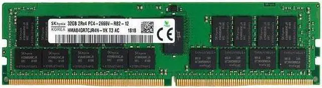 Alt view image 3 of 4 - SK hynix DDR4-2666 32GB/2Gx4 ECC/REG CL19 Server Memory