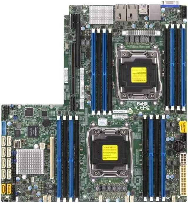 Alt view image 5 of 7 - SUPERMICRO X10DRW-IT-B Supermicro X10DRW-IT-B Dual LGA2011 Intel C612 DDR4 SATA3 and USB3.0 V and 2GbE Proprietary WIO Server Motherboard