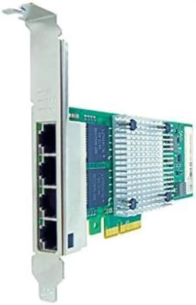 Alt view image 2 of 2 - Axiom 540-BBCW-AX 10-100-1000MBS Quad Port RJ45 PCIE X4 NIC Copper Network Adapter Card for Dell