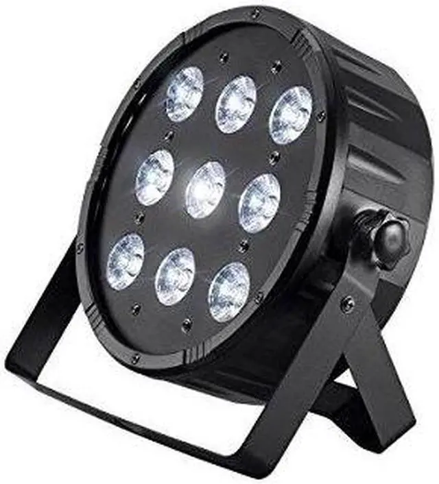 Alt view image 5 of 15 - Monoprice Flat PAR Stage Light RGBW | 10 watt, x 9 LED, 8-channel DMX, Strobe follow mode - Stage Right Series