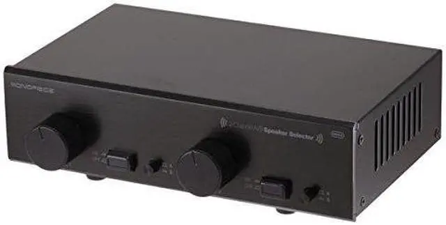 Alt view image 3 of 4 - Monoprice Dual Source 2-Channel A/B Speaker Selector With Volume Control, Up To 100 Watts Per Channel