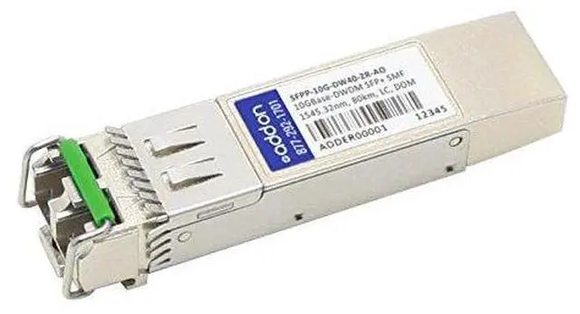 Alt view image 4 of 4 - AddOn Juniper Networks Compatible TAA compliant 10GBase-DWDM 100GHz SFP+ Transceiver (SMF; 1545.32nm; 80km; LC; DOM)