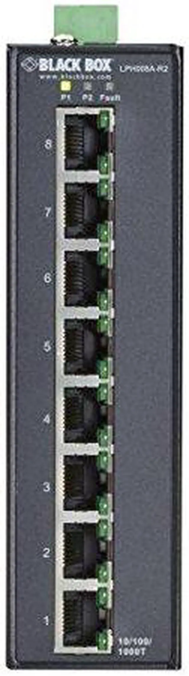 Alt view image 2 of 12 - Black Box Network Services LPH008A-R2 Hardened Gigabit Poe Plus Switch, 8-Port